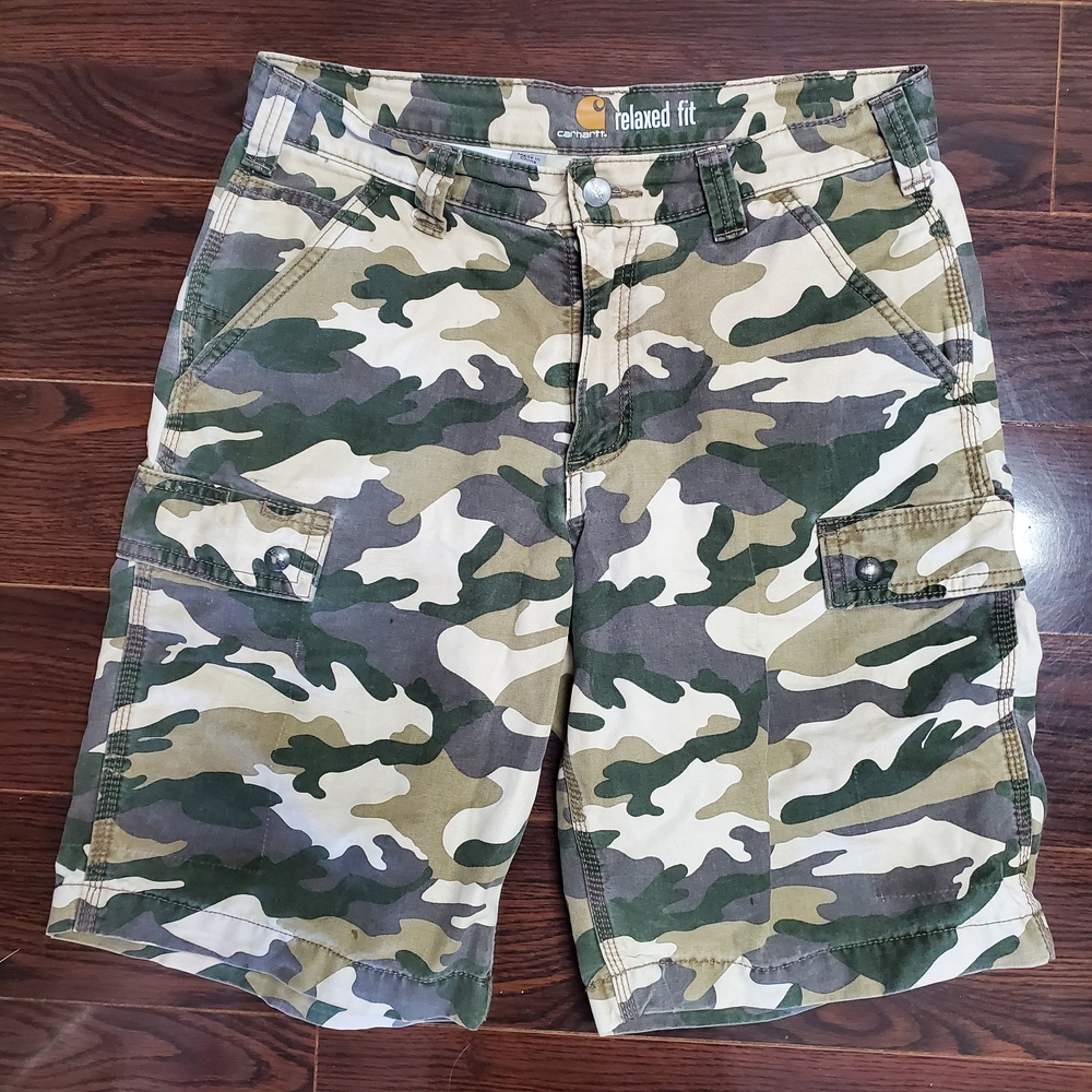 Carhartt Relaxed Fit Camouflage Cargo Shorts Size 32